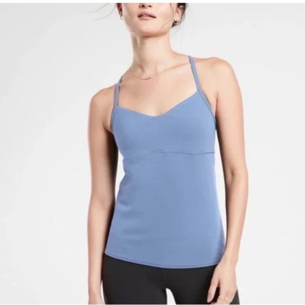 Athleta Vinyasa Support Top, Cottage Blue large NWT$59